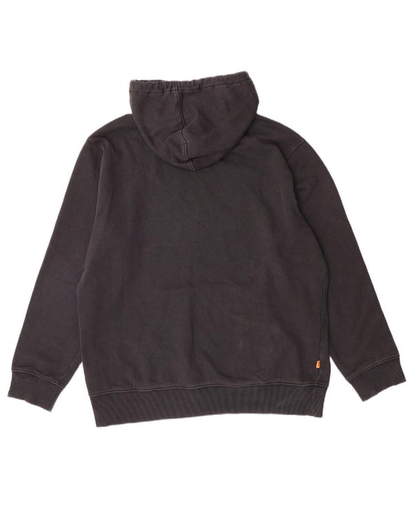 TIMBERLAND Felpa con cappuccio grafica da uomo con vestibilità regolare, grande cotone nero