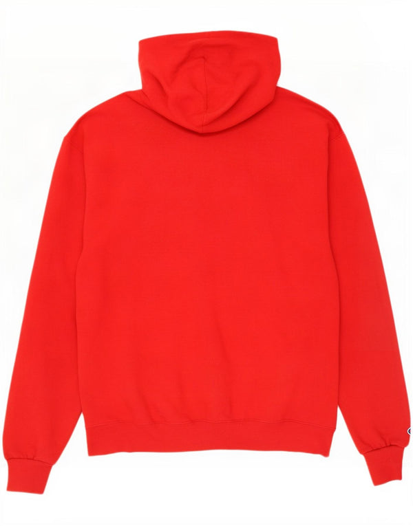 Felpa con cappuccio grafica da uomo Champion XL in cotone rosso