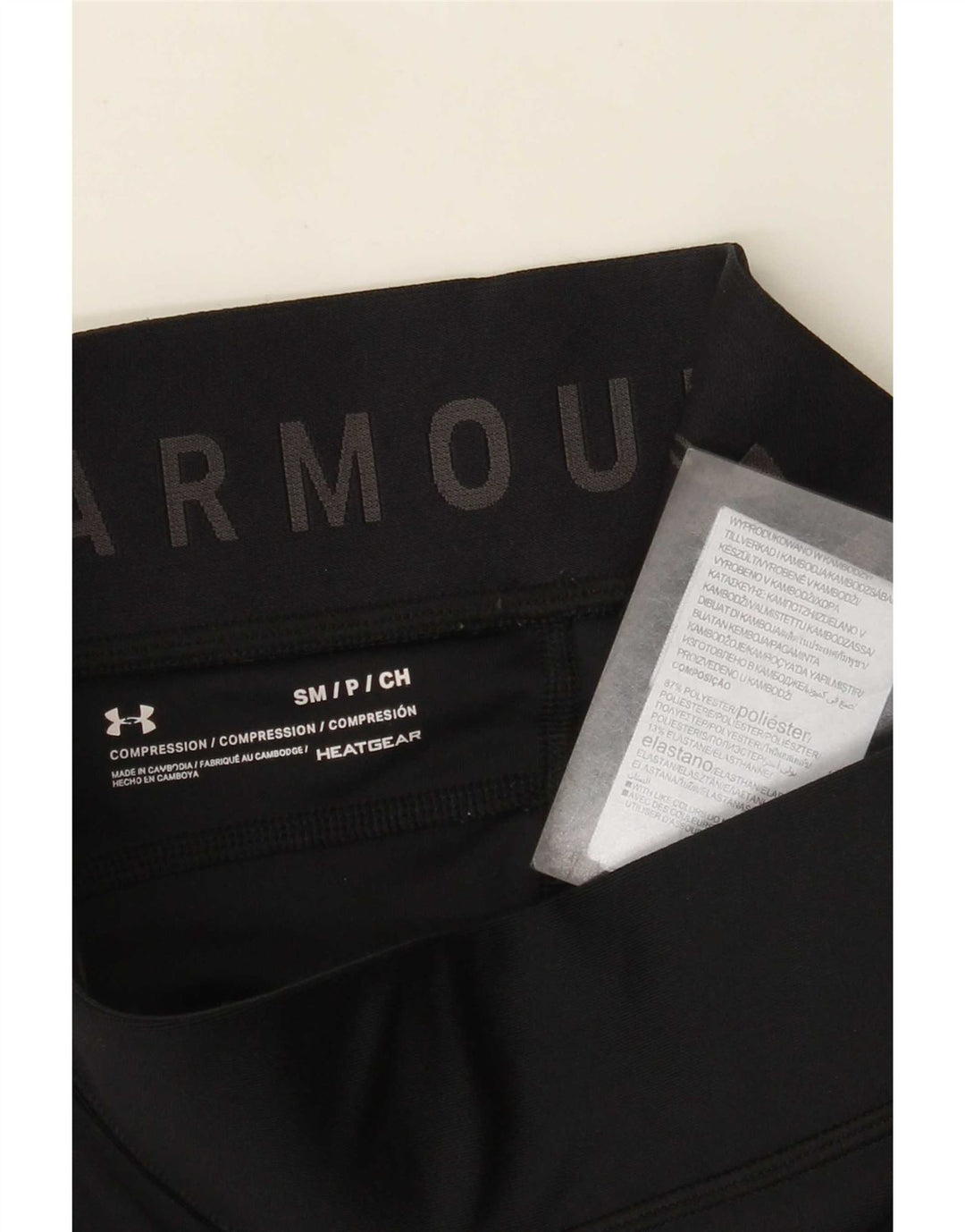 Under Armour Womens Heat Gear Capri Leggings UK 8 Small Poliestere Nero