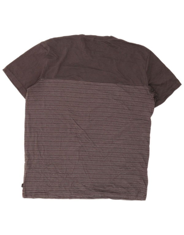 T-shirt Quiksilver da uomo con vestibilità regolare, XL, in cotone gessato grigio