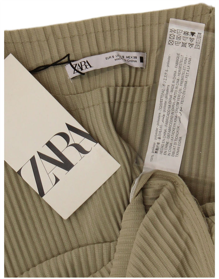 T-shirt Zara da uomo Top Small Beige in poliestere