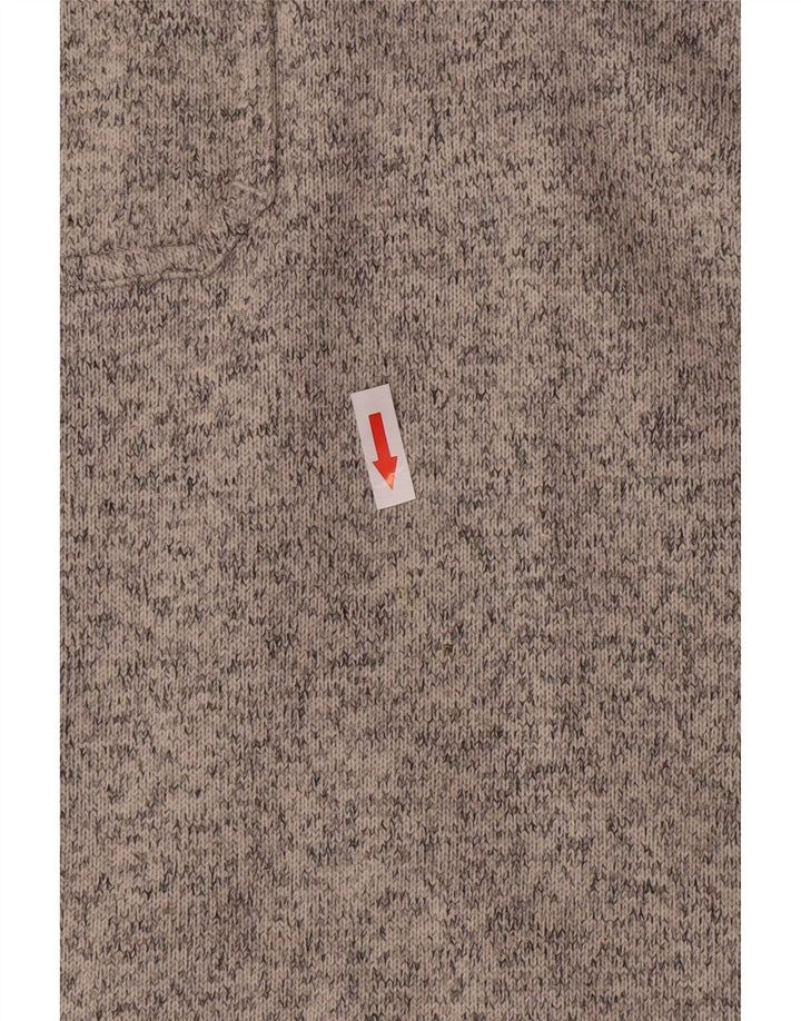Felpa da uomo con collo abbottonato Fat Face Maglione XL Poliestere chiazzato grigio
