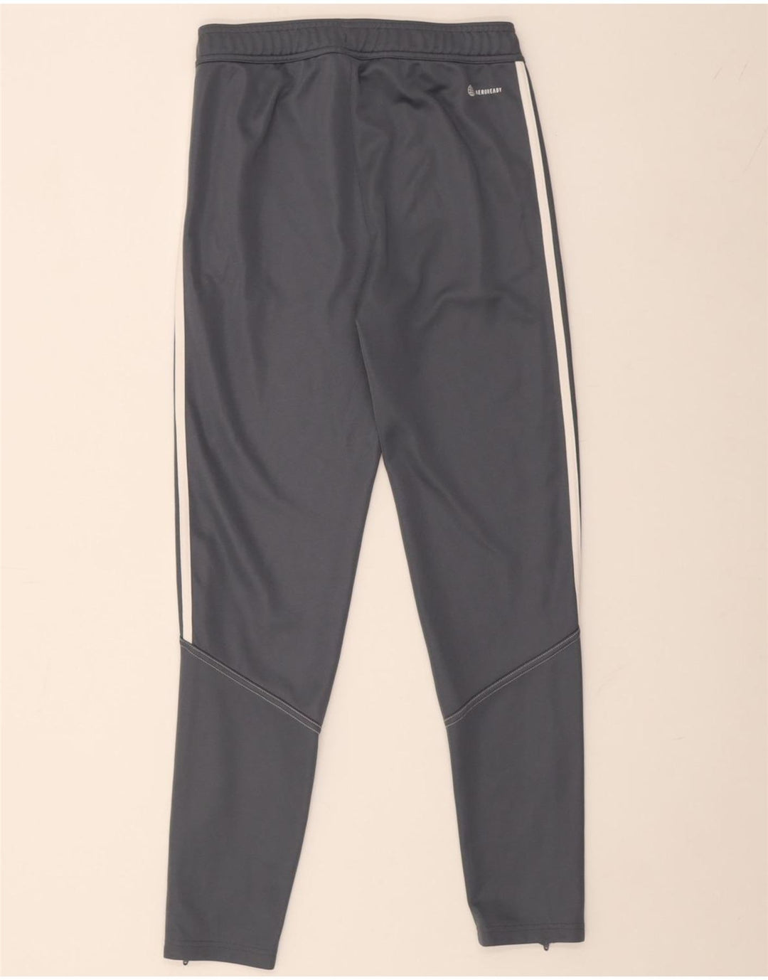 Pantaloni della tuta Adidas Aeroready da ragazzo 13-14 anni in poliestere grigio