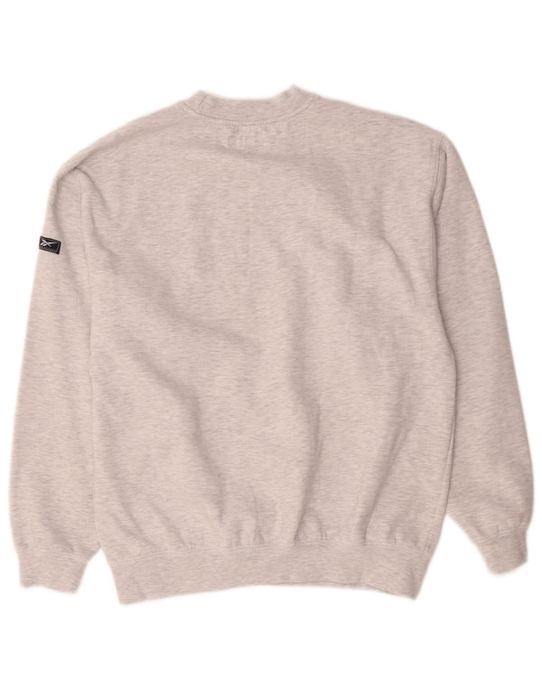 Reebok Mens Sweatshirt Jumper Small Grey Flecked Polyester