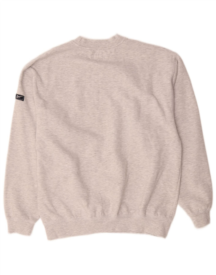 Felpa Reebok da uomo maglione piccolo poliestere chiazzato grigio