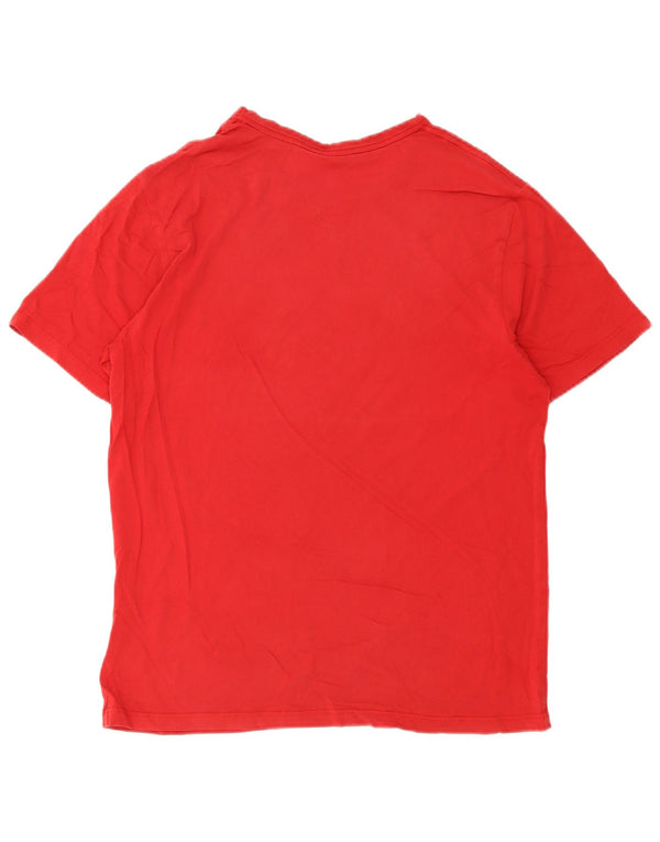 T-shirt grafica da uomo Champion Top in cotone rosso medio