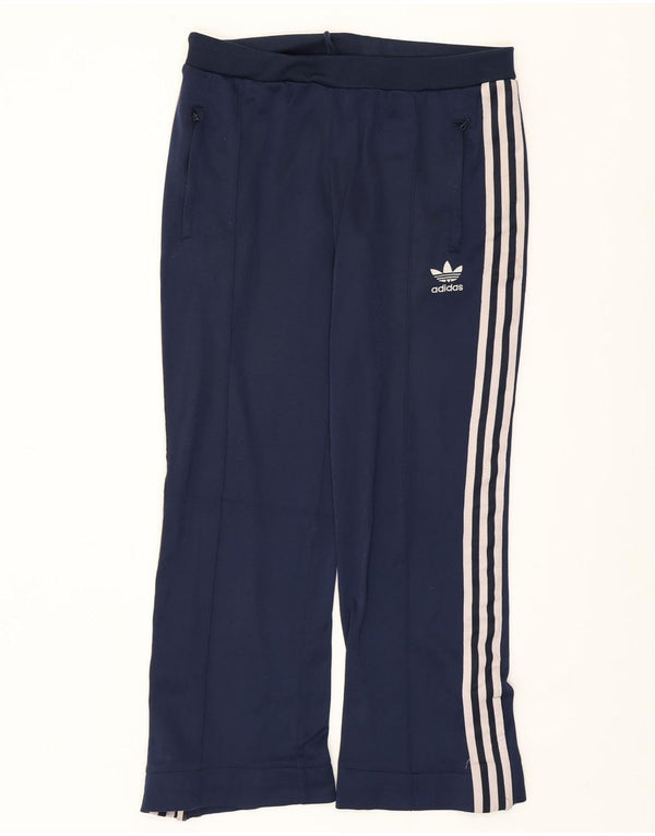 Pantaloni da tuta da donna ADIDAS UK 14 Medium Blu Navy Poliammide
