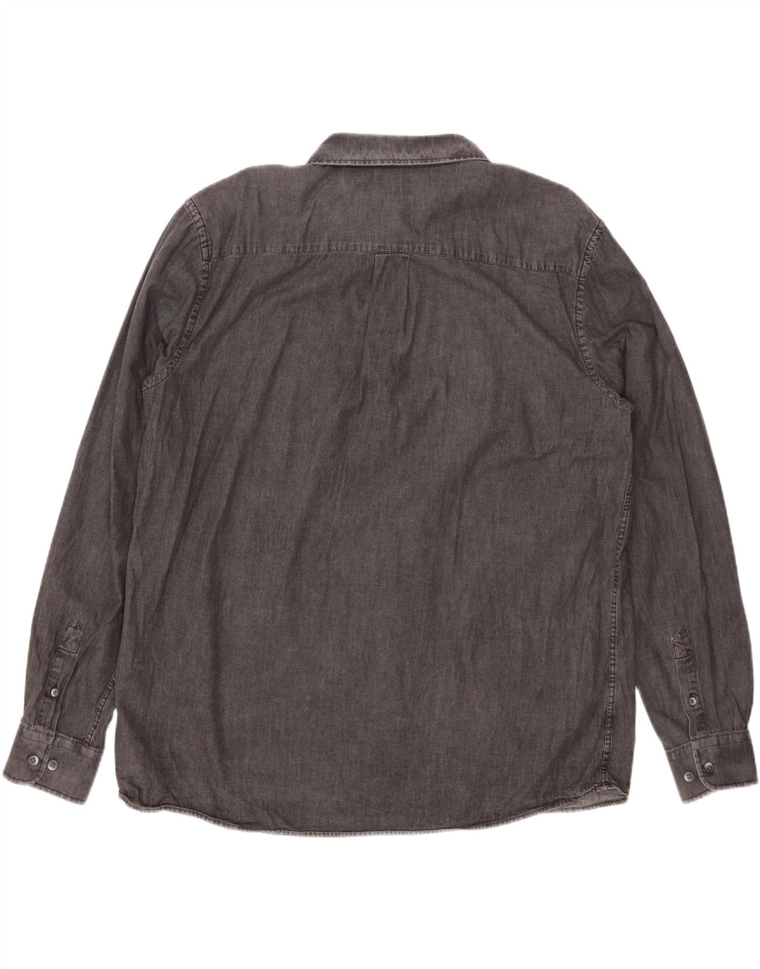 WRANGLER Mens Regular Fit Denim Shirt 2XL Grey Cotton