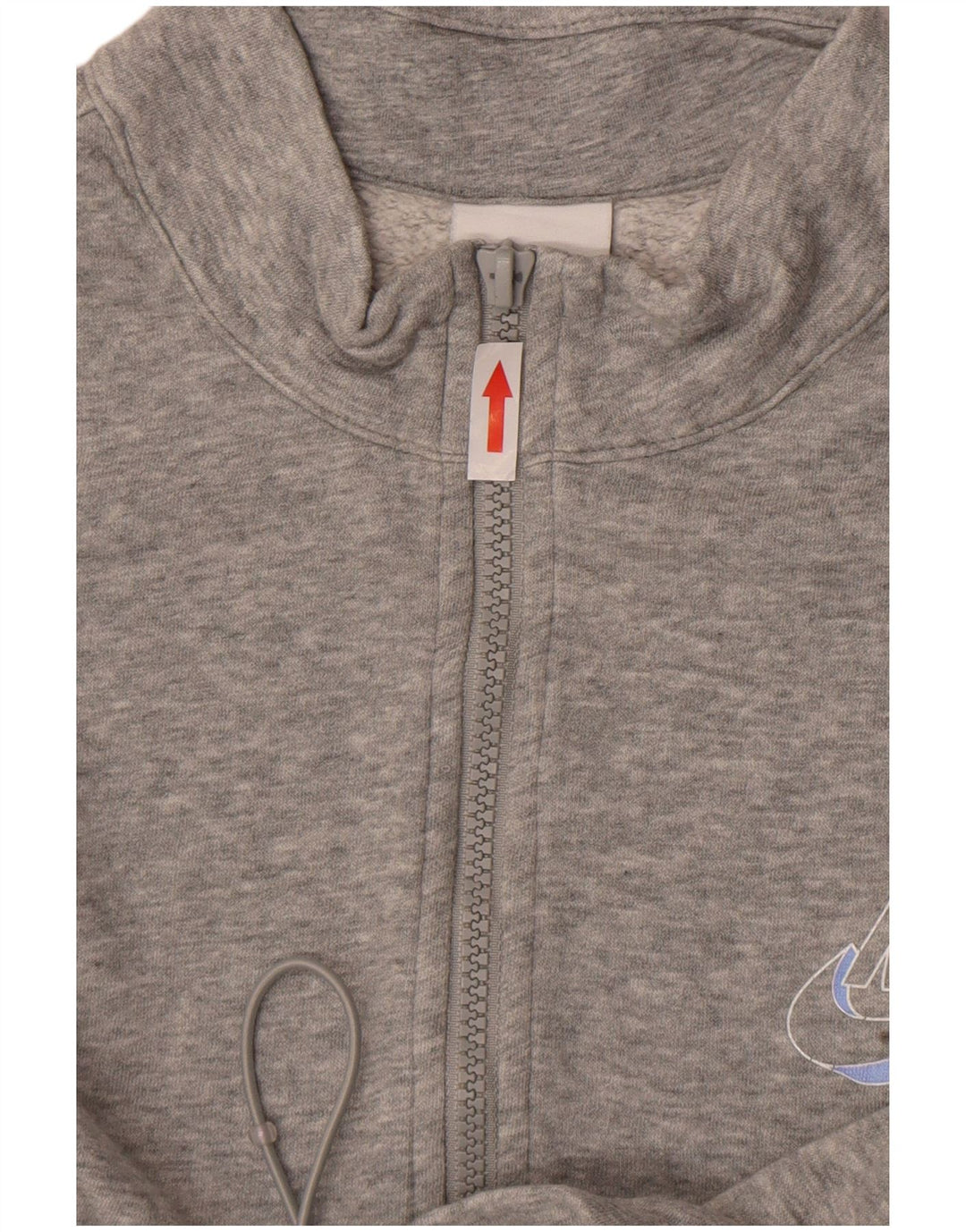 Felpa Nike Donna Oversize con Zip e Collo Maglione UK 18 XL Grigio Chiazzato