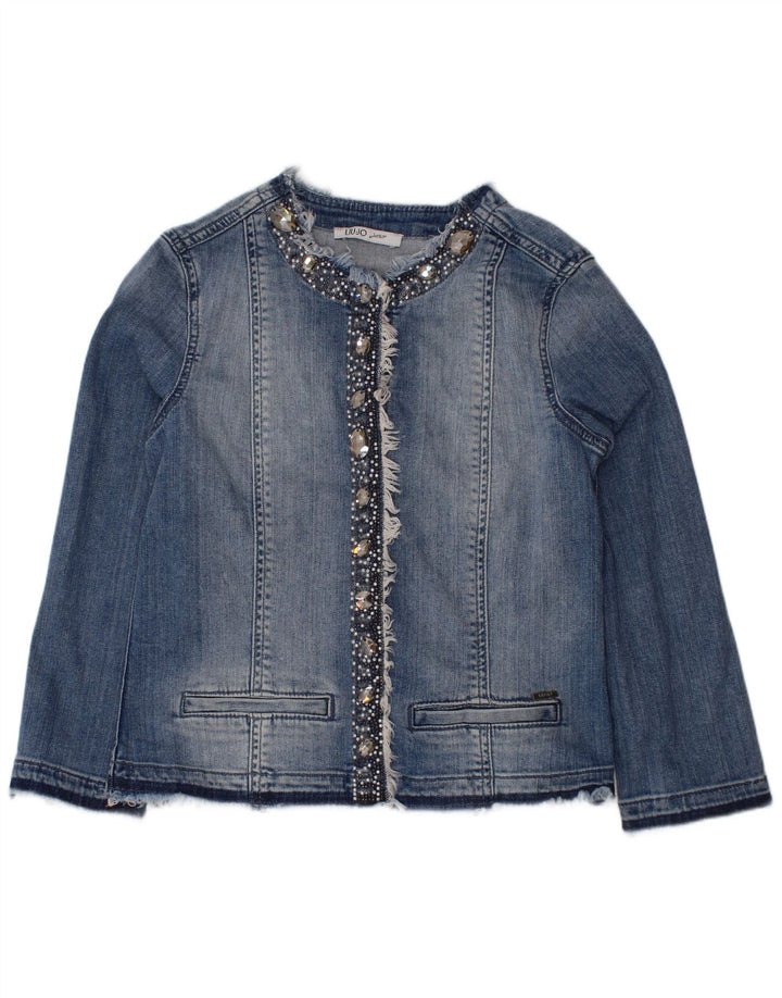 LIU JO Giubbotto Jeans Bambina 11-12 Anni Blu Cotone