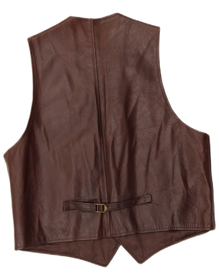Gilet in pelle da uomo Forester IT 54 XL in pelle marrone