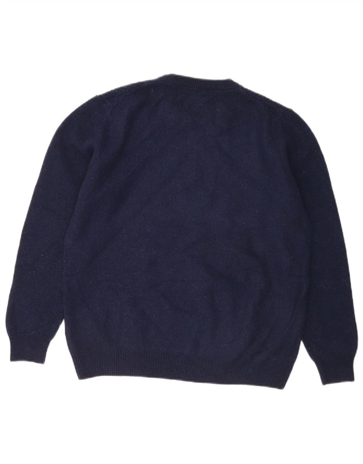 Maglione maglione girocollo da uomo Marks & Spencer blu navy medio