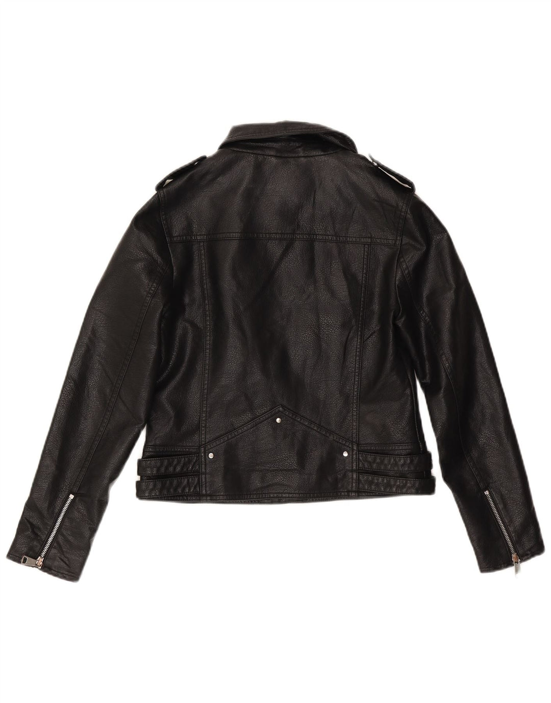 Giacca da motociclista in ecopelle da donna Warehouse UK 10 piccola in poliuretano nero