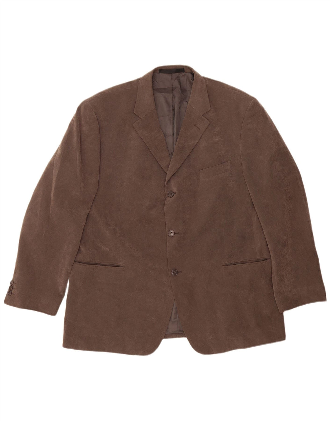 Giacca blazer a 3 bottoni Marks & Spencer da uomo UK 46 XL poliestere grigio