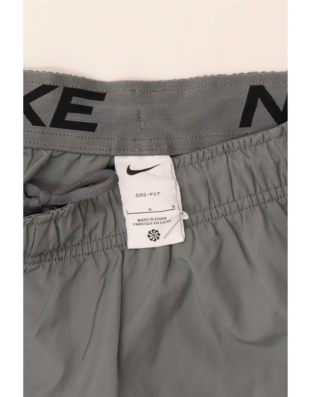 Pantaloncini sportivi Nike Dri Fit da uomo, grandi, in poliestere grigio