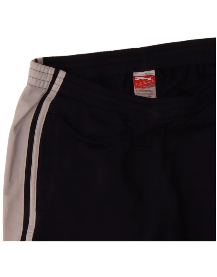 Pantaloni da tuta PUMA da uomo in poliestere color block medio blu navy