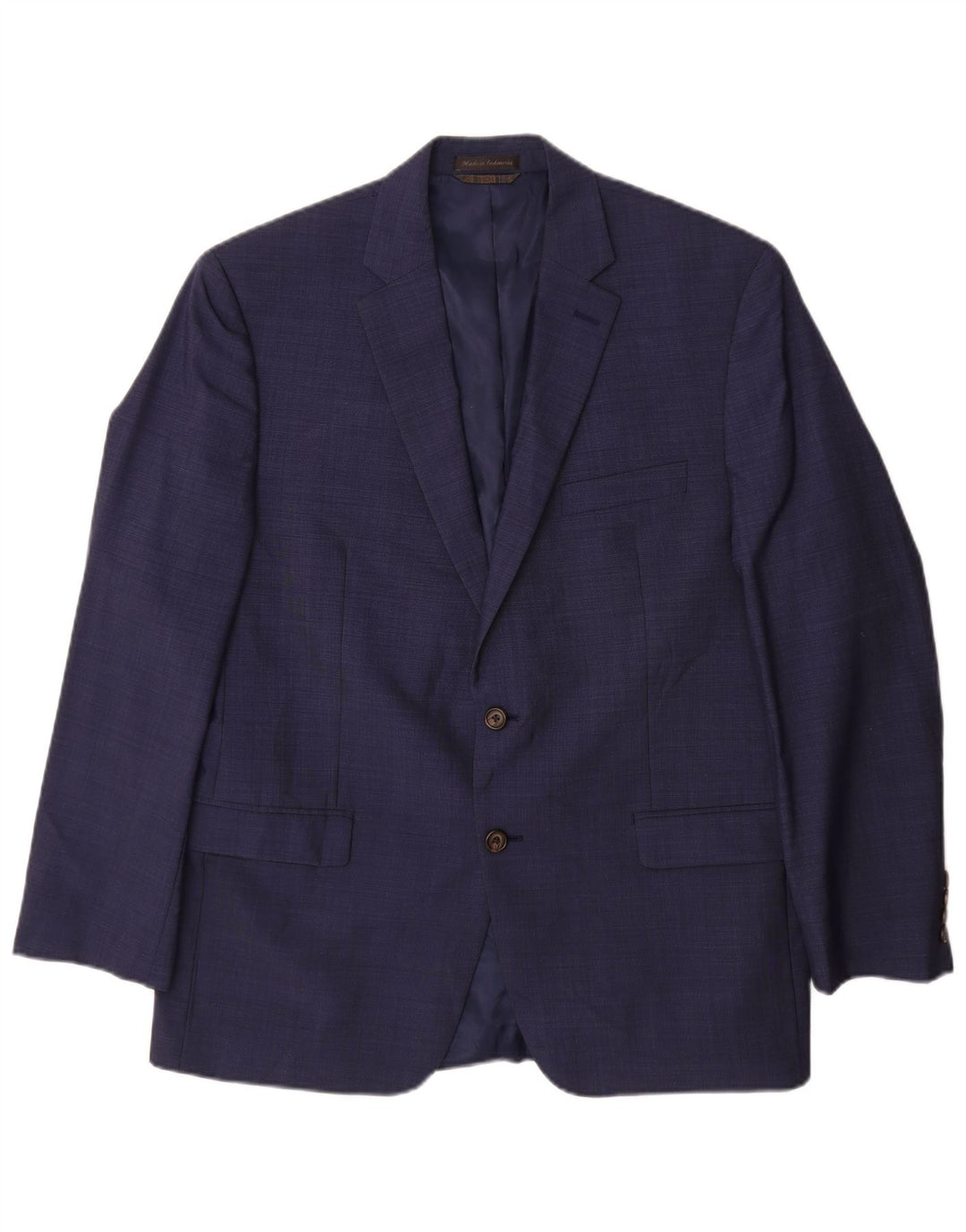 RALPH LAUREN Giacca blazer da uomo a 2 bottoni UK 42 XL Lana blu navy