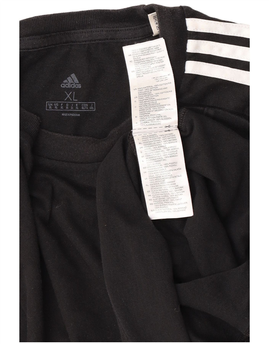 T-shirt da uomo Adidas Top XL in cotone nero