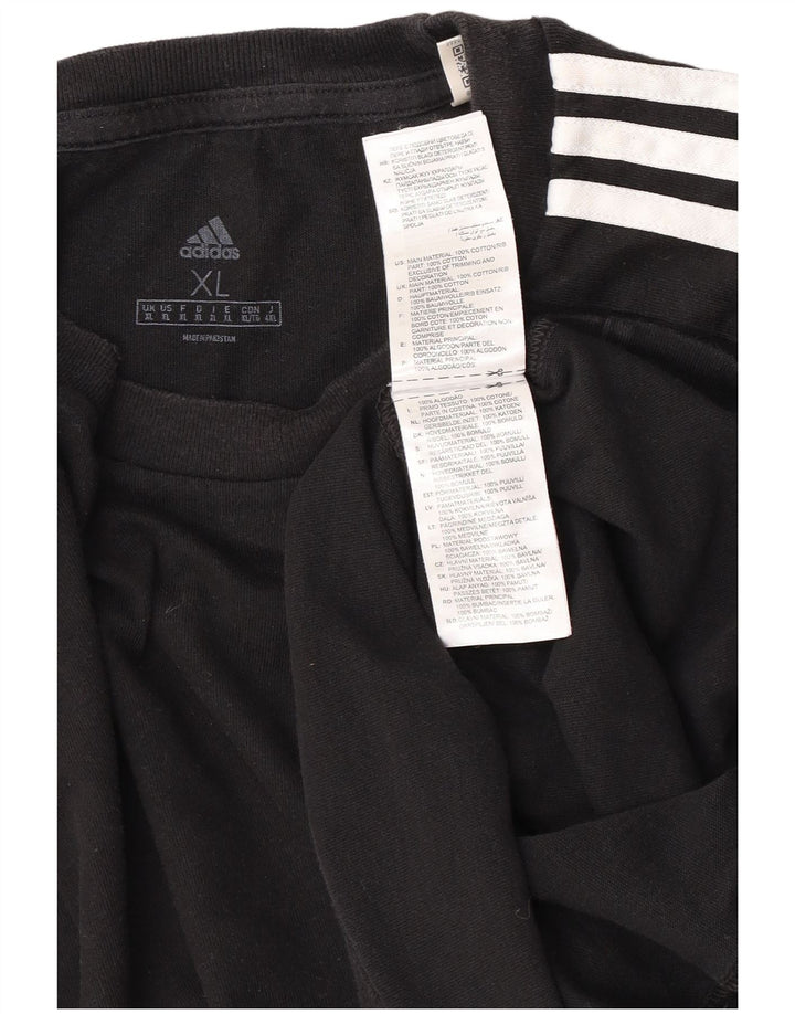 T-shirt da uomo Adidas Top XL in cotone nero