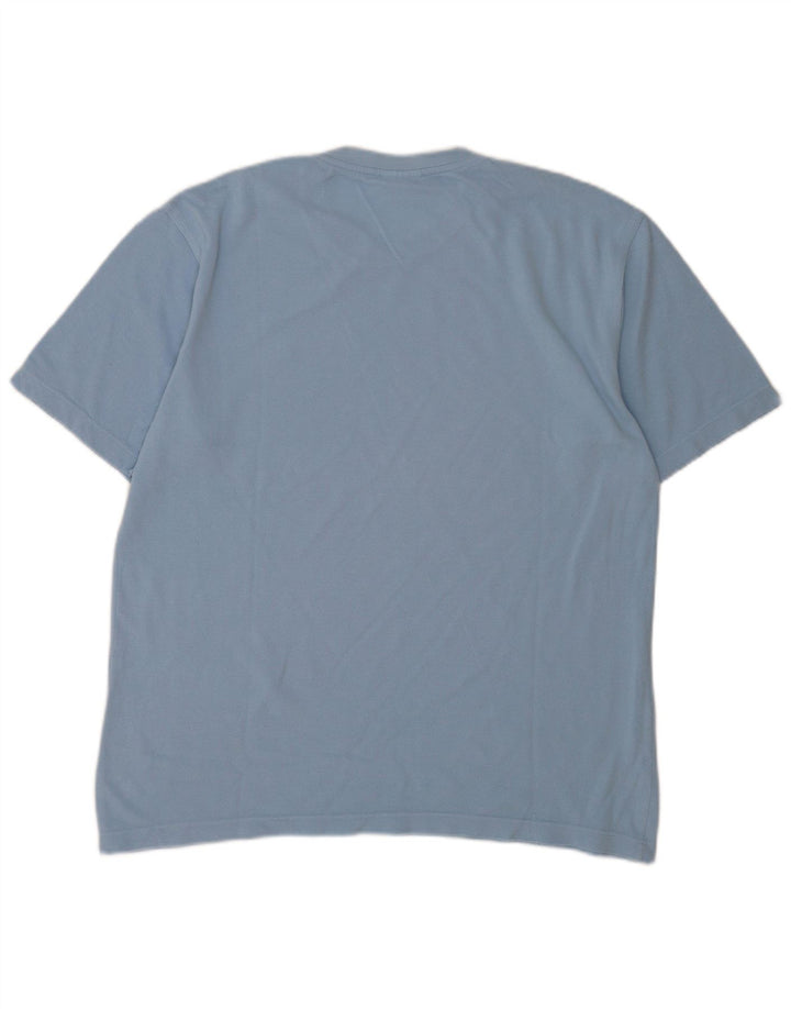 T-shirt da uomo Lacoste taglia 4 in cotone blu medio