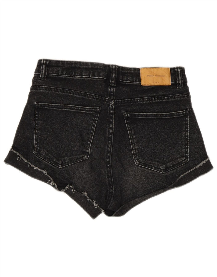 Pantaloncini di jeans da donna Zara EU 34 2XS W24 Neri