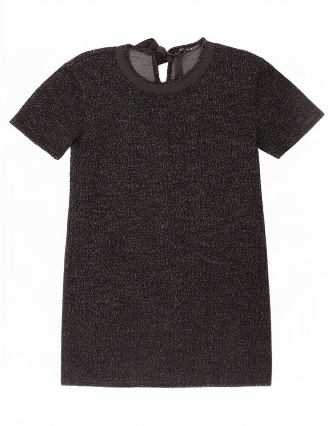 Abito basic da donna Zara UK 14 cotone medio nero screziato
