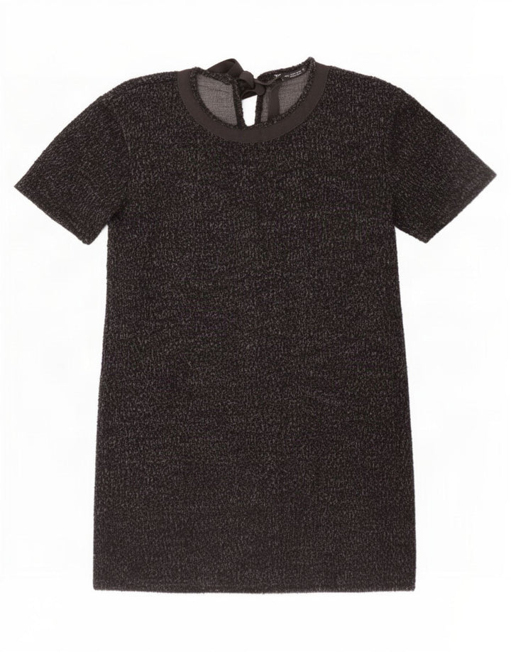Abito basic da donna Zara UK 14 cotone medio nero screziato