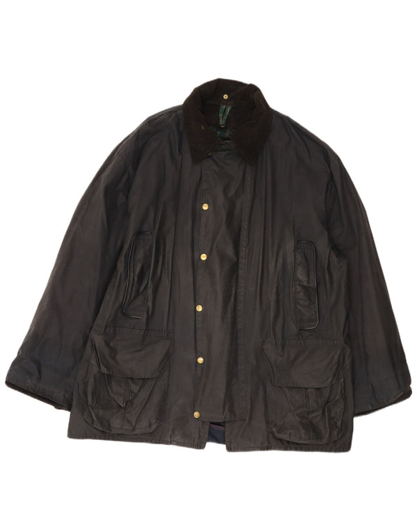 Giacca da uomo in cotone cerato Fermoy UK 42 XL Blu Navy
