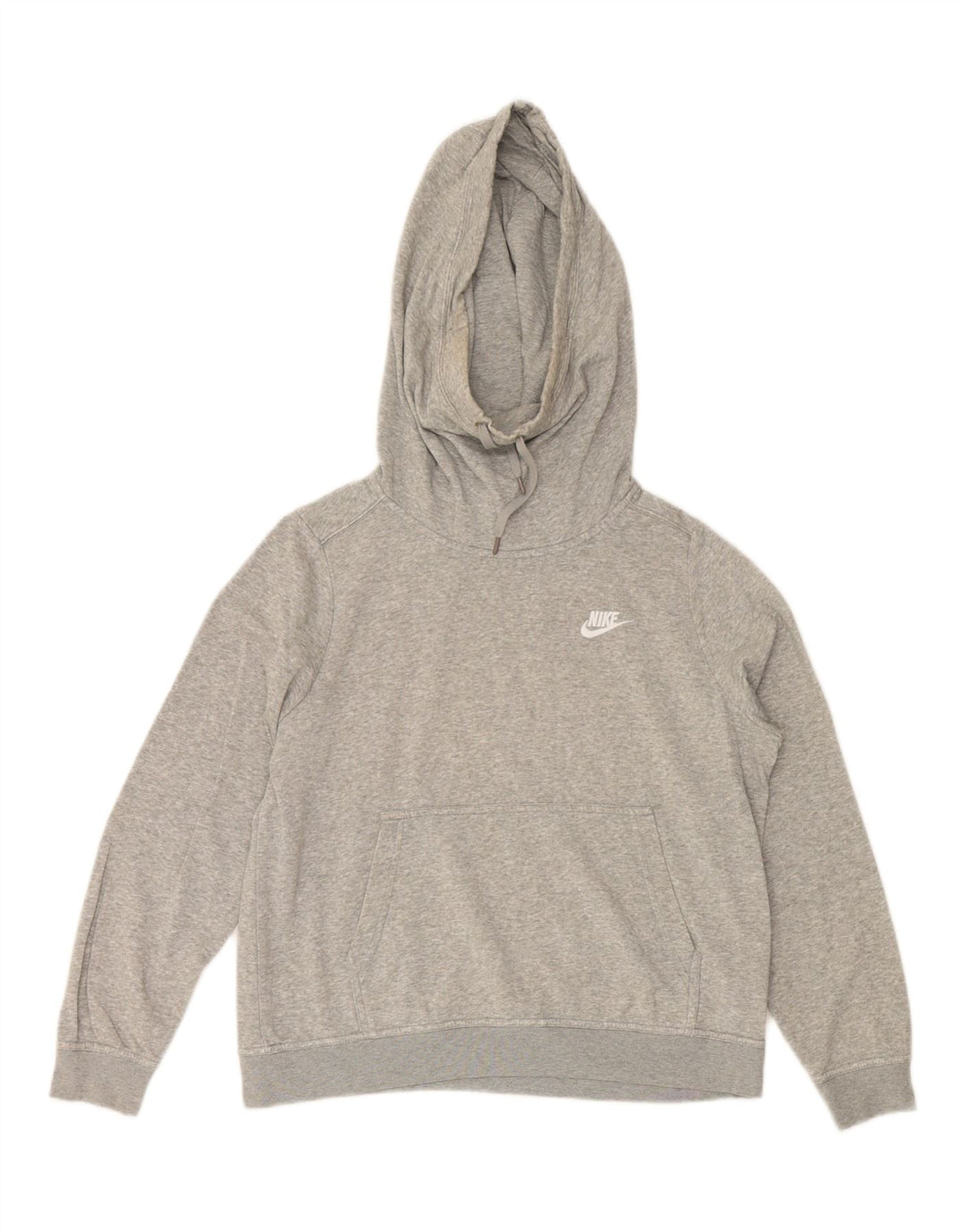 NIKE Womens Hoodie Jumper UK 14 Medium Grey Cotton Vintage Nike and Second-Hand Nike from Messina Hembry 