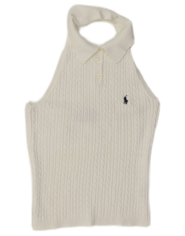 Top alla caviglia da donna Ralph Lauren UK 4 XS bianco