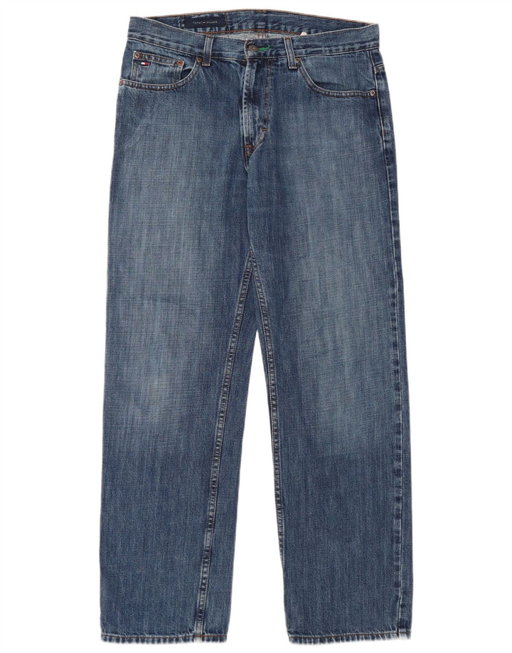 TOMMY HILFIGER Jeans dritti da uomo W31 L30 cotone blu
