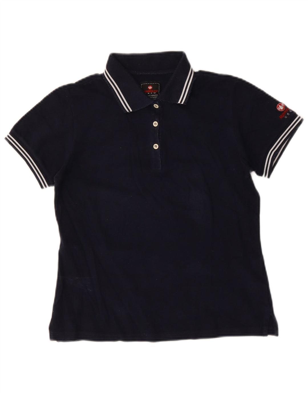 Polo da donna Murphy & Nye UK 10 piccola in cotone blu navy