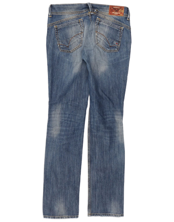 Jeans dritti a vita bassa da donna Tommy Hilfiger W28 L32 cotone blu