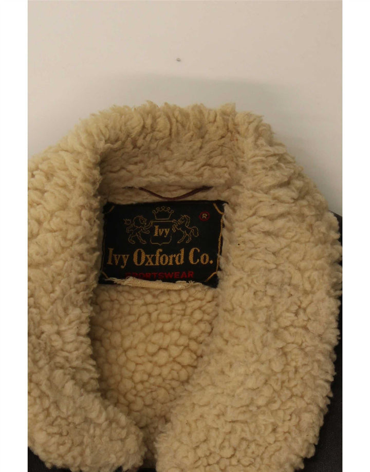 Giacca in pelle da uomo Ivy Oxford UK 36 piccola marrone
