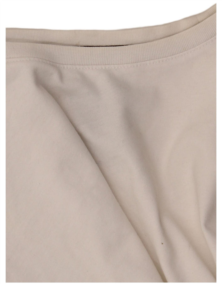 Crew Clothing T-shirt da uomo Top XL in cotone bianco