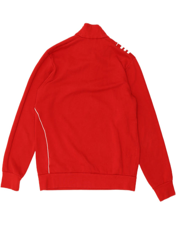 Felpa ADIDAS da uomo con zip e collo rosso medio