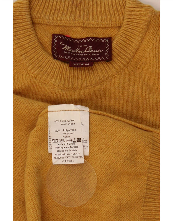 MARLBORO CLASSICS Maglione da uomo girocollo in lana giallo medio
