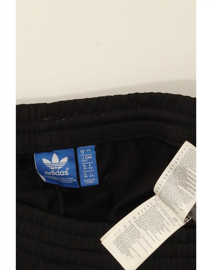 Pantaloni da tuta da donna Adidas UK 12 Medium Nero Colourblock Poliestere