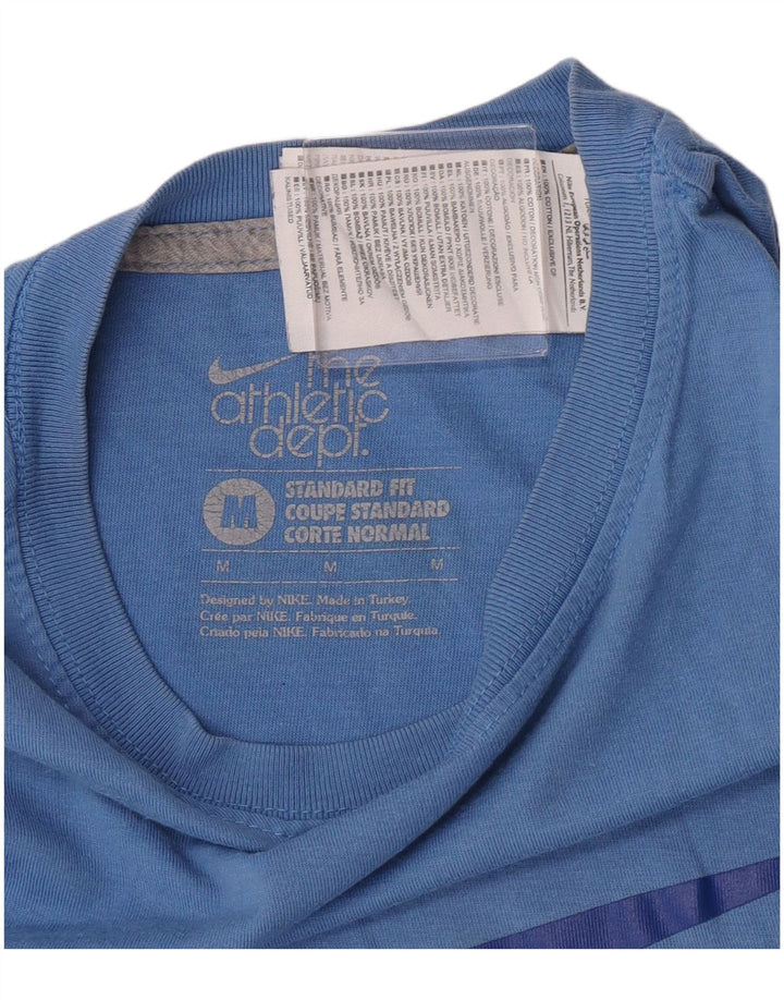T-shirt grafica Nike da uomo con vestibilità standard, top in cotone blu medio