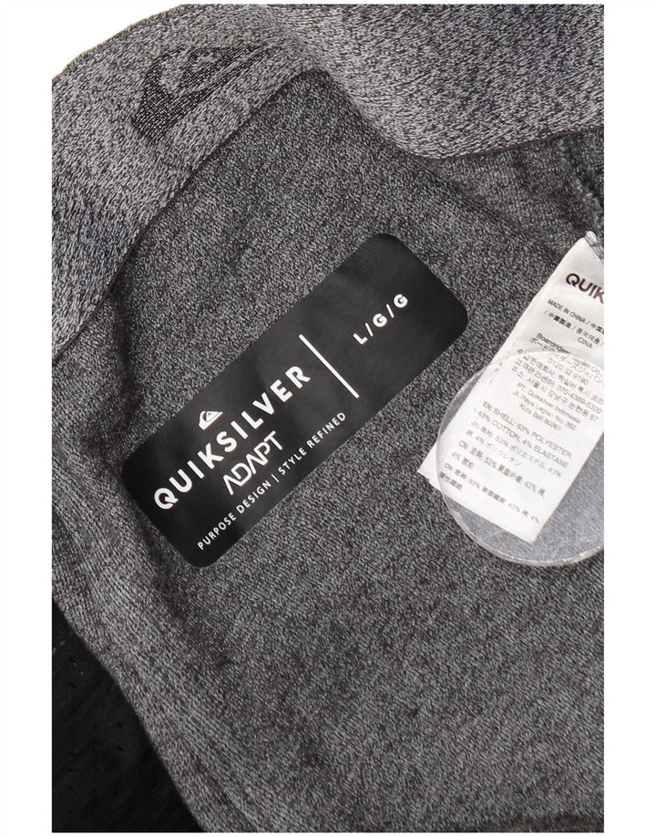 Pantaloni da tuta da uomo Quiksilver Large in poliestere chiazzato grigio