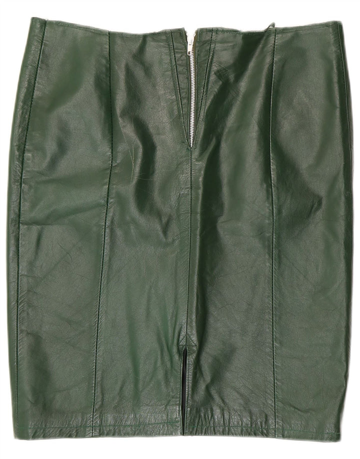 Gonna in pelle da donna VINTAGE W36 XL Verde