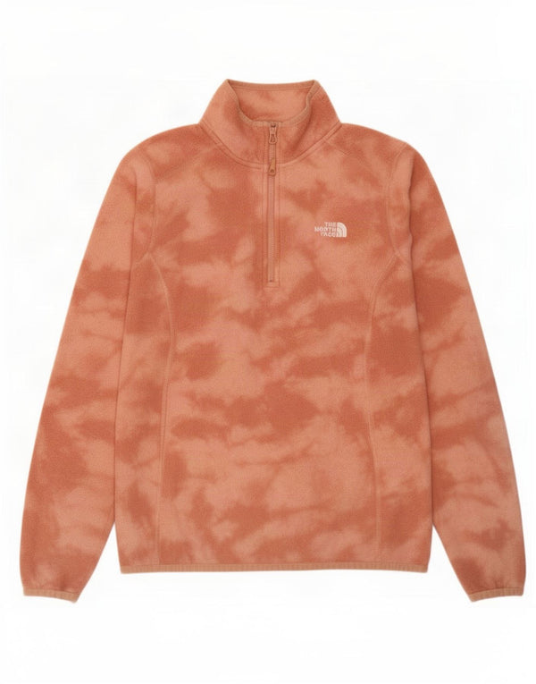 Maglione in pile da donna con collo e zip The North Face UK 14 Medium Orange Tie Dye