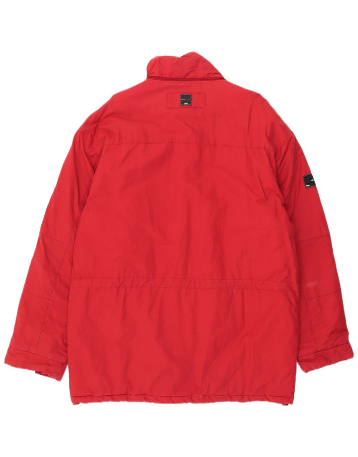 Giacca a vento da uomo Helly Hansen UK 40 Large Rosso Colorblock Cotone