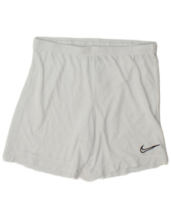 Pantaloncini sportivi Nike Dri Fit da uomo, poliestere bianco medio