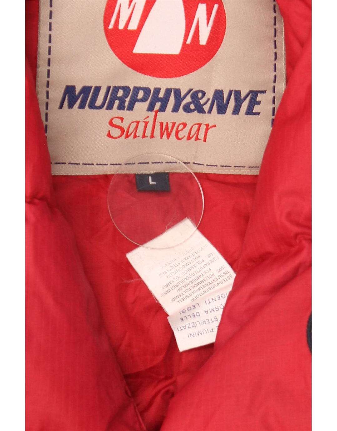 Gilet imbottito da uomo Murphy & Nye UK 40 Large Rosso in poliammide