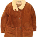 Soprabito oversize in pelle scamosciata da donna Harry&Moore IT 42 in pelle marrone medio