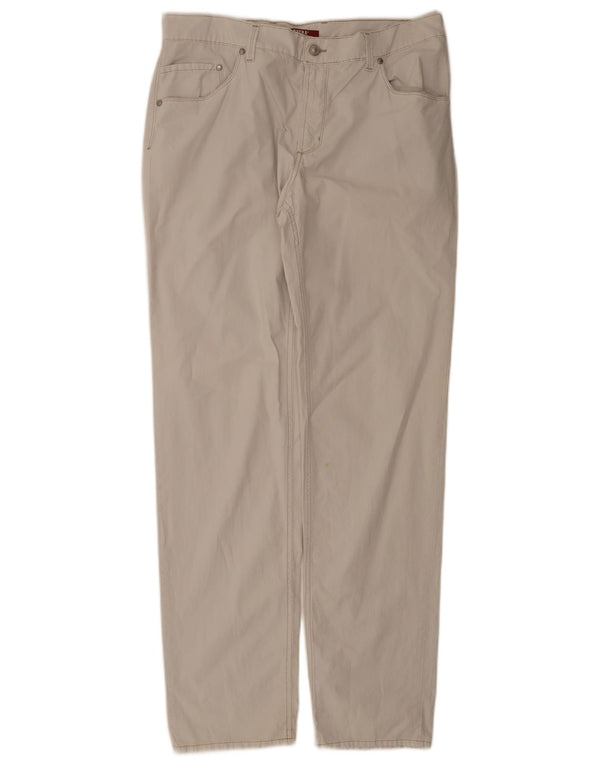 Pantaloni casual dritti da uomo Carrera W36 L34 cotone bianco sporco