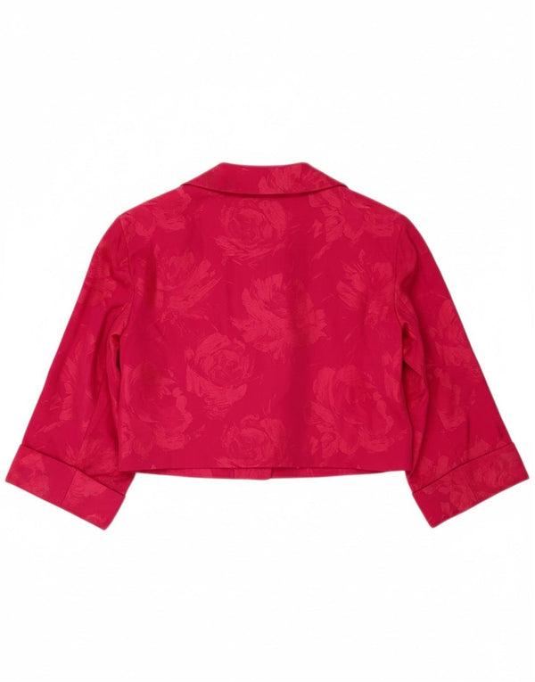 JOHN BENTLEY Womens 3/4 Sleeve Bolero Top UK 12 Medium  Pink Floral