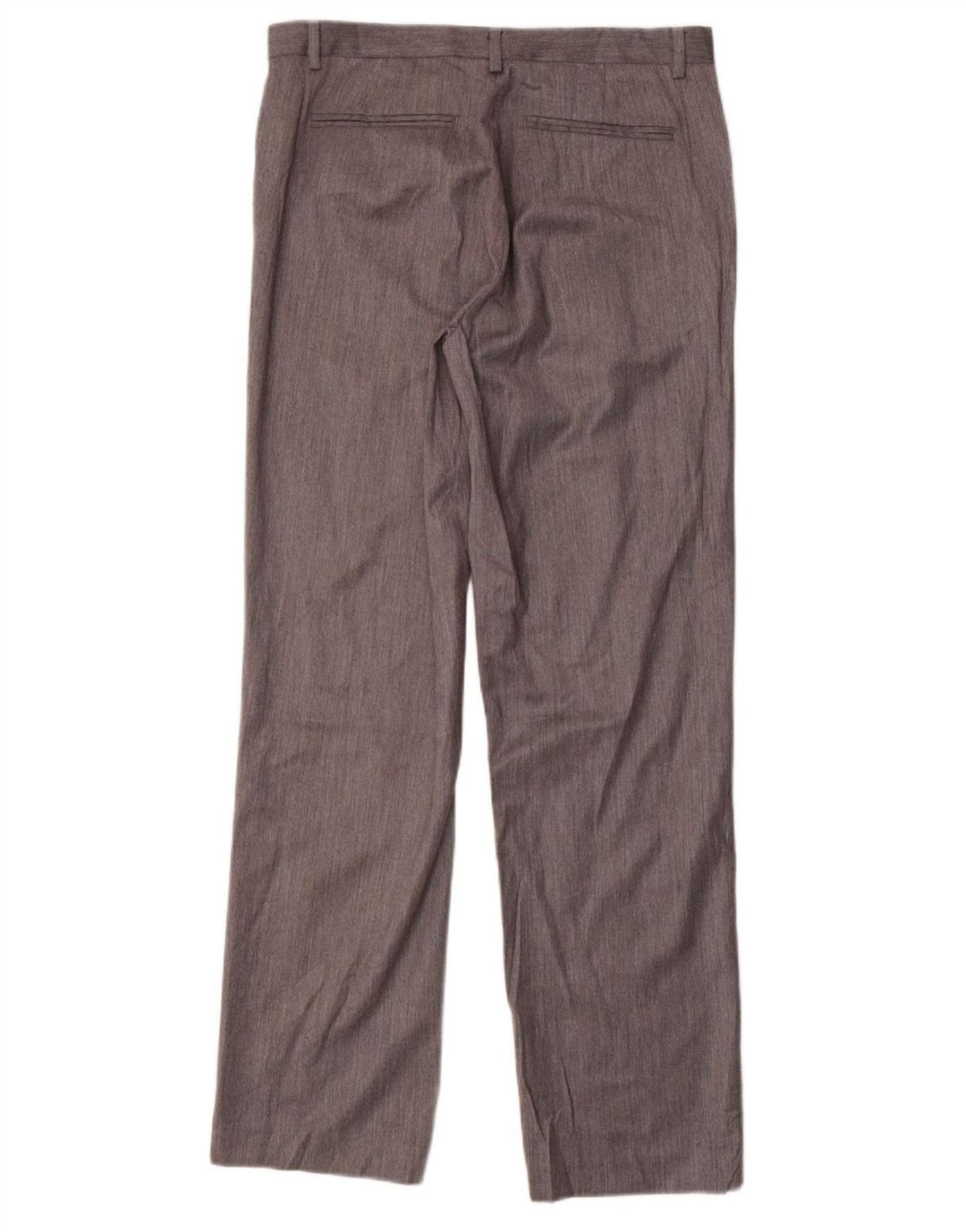 CALVIN KLEIN Pantaloni da abito dritti da uomo W32 L32 Poliestere grigio