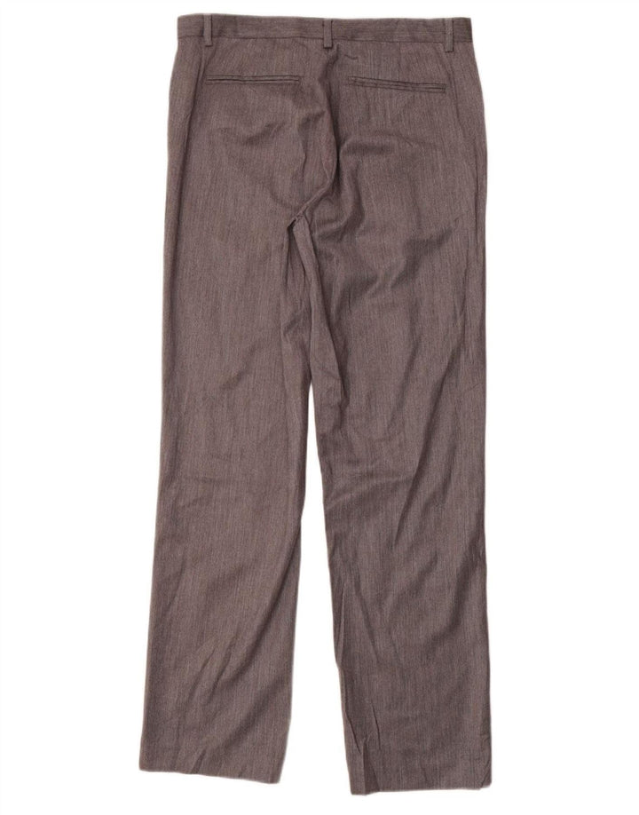 CALVIN KLEIN Pantaloni da abito dritti da uomo W32 L32 Poliestere grigio